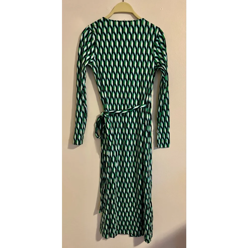 Diane Von Furstenberg x Target NWT midi geometric wrap dress XS